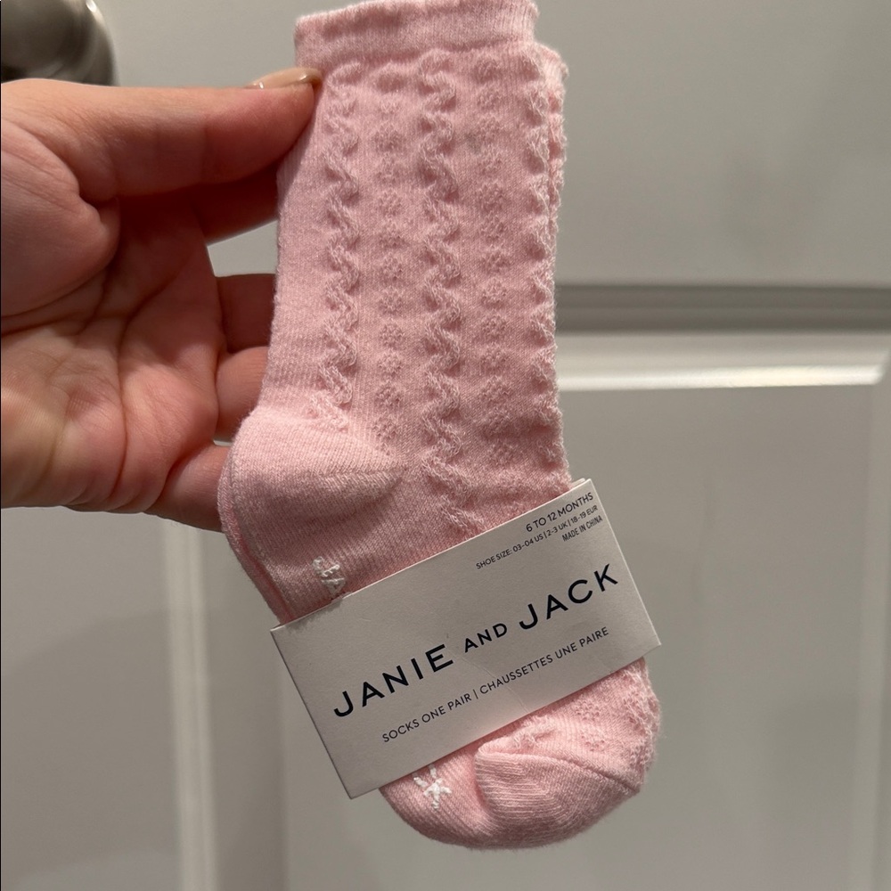 Janie and Jack Ruffled Pink and Lavender Socks 6-12 months NWT - Picture 2 of 5